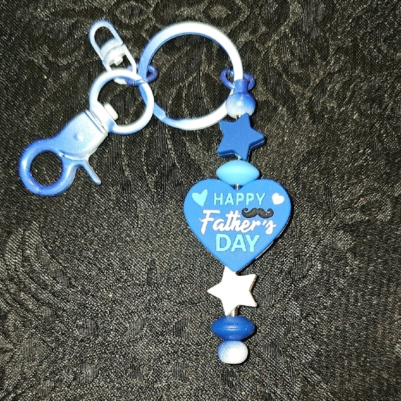 Handmade Other - Gradient Blue Father's Day Star Keychain
